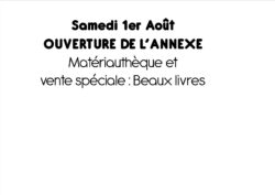 OUVERTURE DE L&rsquo;ANNEXE
