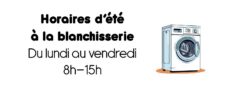 Horaires blanchisserie